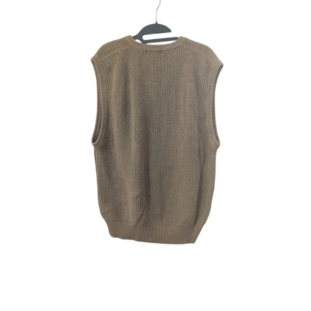 Generra Collection Ramie Cotton Vest Medium Textured Lightweight Layering Piece - Picture 4 of 4